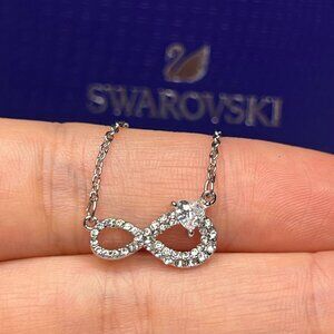 Authentic swarovski infinity crystal pendant necklace forever love heart pendant